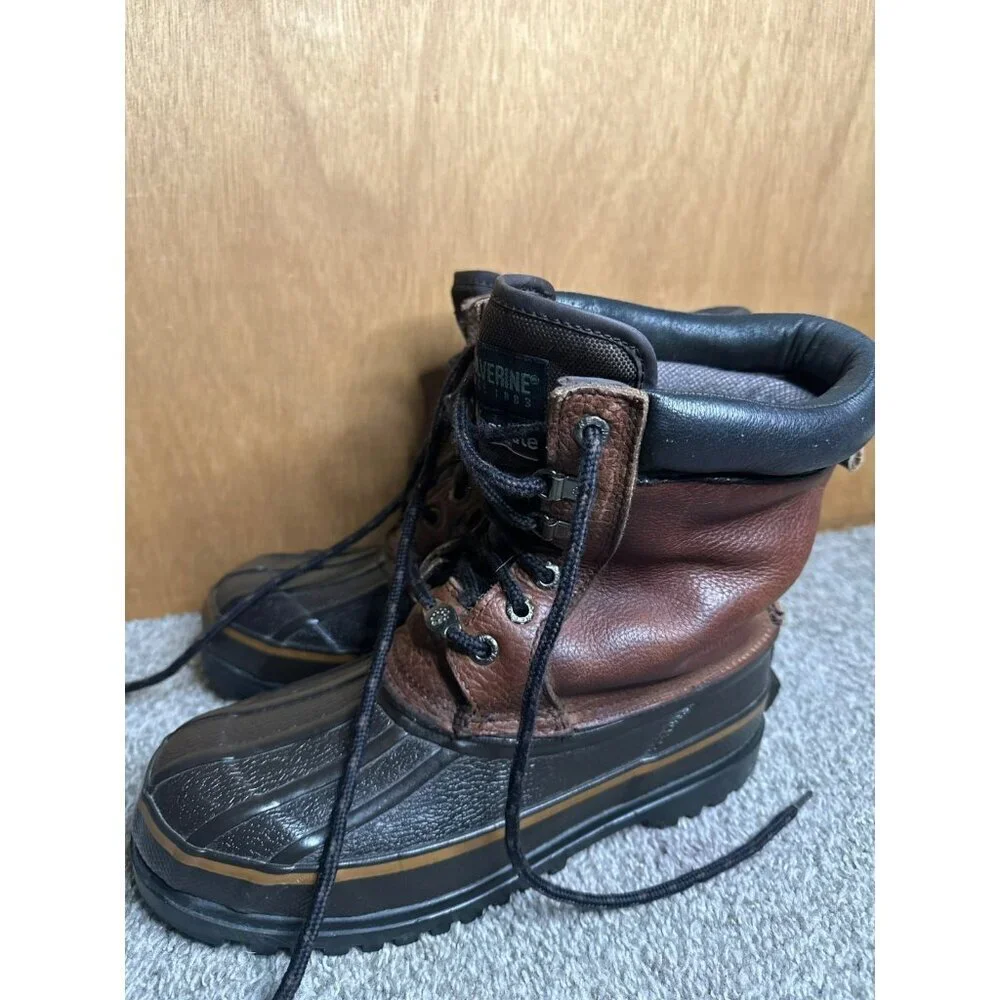 Wolverine Boots Mens 8 Brown Thinsulate Duck Snow Outdoor Hunting Workwear